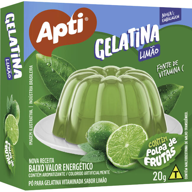 Gelatina em Pó Apti Limão Caixeta com 20g
