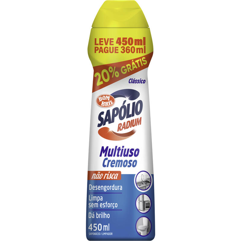 Sapólio Radium Cremoso Clássico Frasco com 450ml