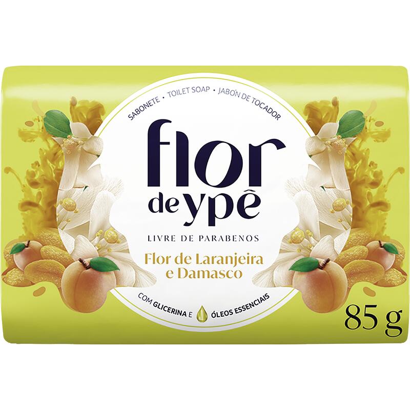 Sabonete Flor de Ypê Suave Flor de laranjeira e damasco Unidade com 85g