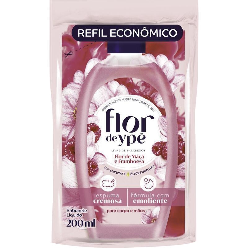 Sabonete Líquido Flor de Ypê Flor de Maçã e Framboesa Refil com 200ml