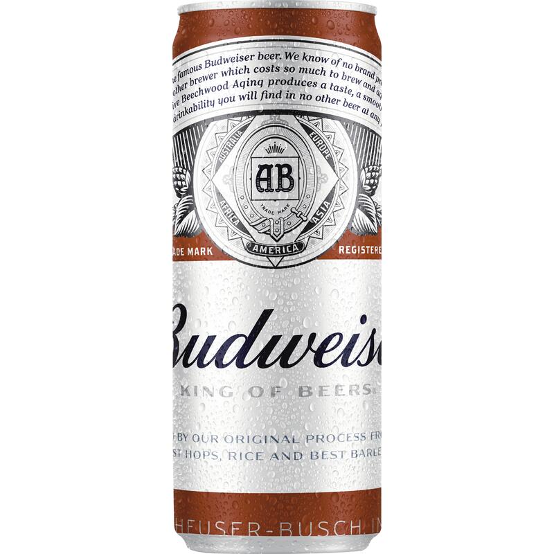 Cerveja Budweiser Sleek Lata com 350ml