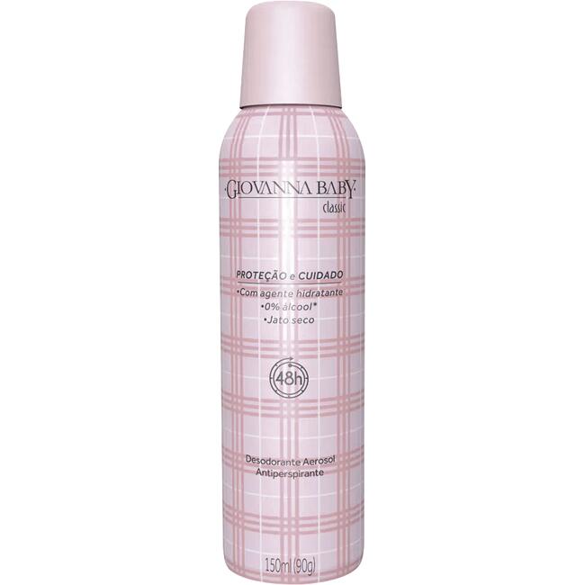 Desodorante Aerossol Giovanna Baby Rosa Frasco com 150ml