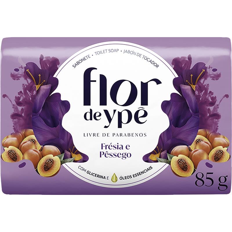 Sabonete Flor de Ypê Frésia e pêssego Unidade com 85g