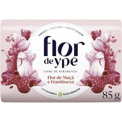 Sabonete Flor de Ypê Suave Flor de maçã e framboesa Unidade com 85g