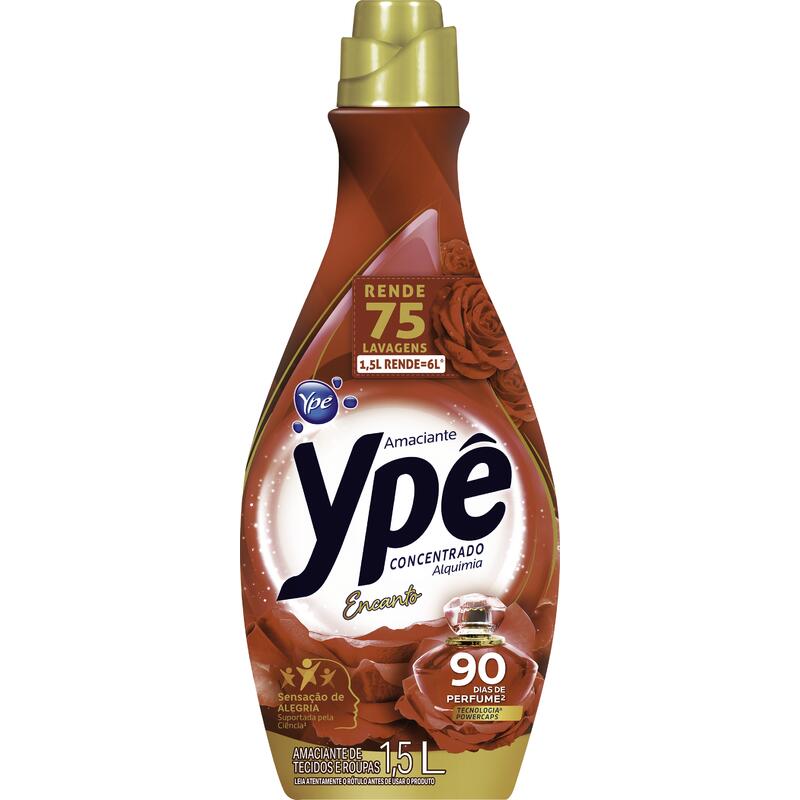 Amaciante para Roupas Concentrado Ypê Encanto Frasco com 1,5L