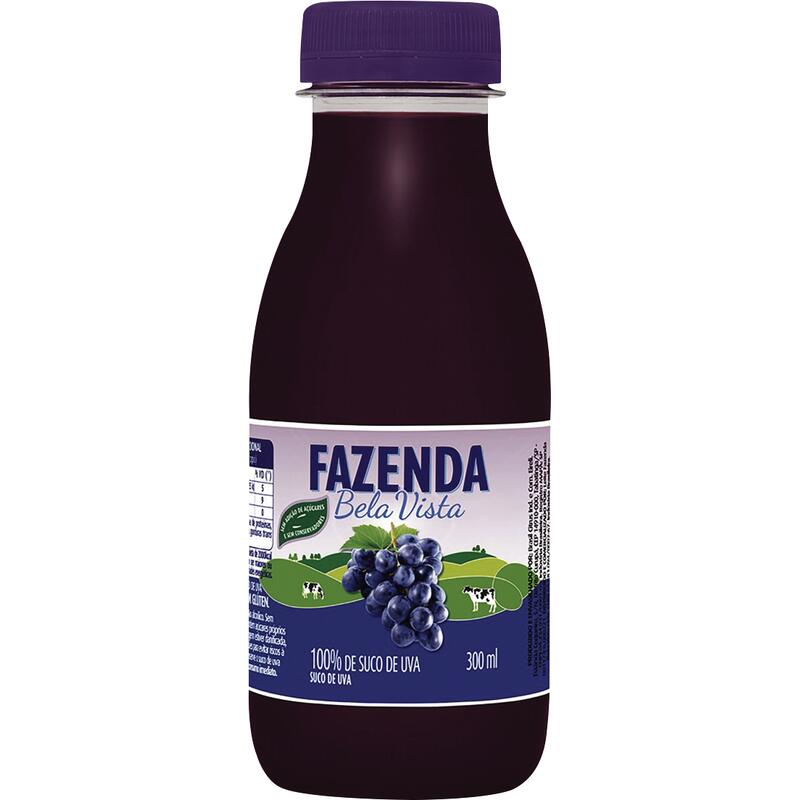 Suco Fazenda Uva Pet com 300ml