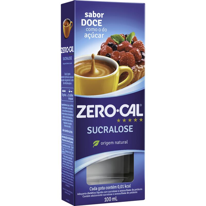 Adoçante Líquido Sucralose Zero-Cal Frasco com 100ml
