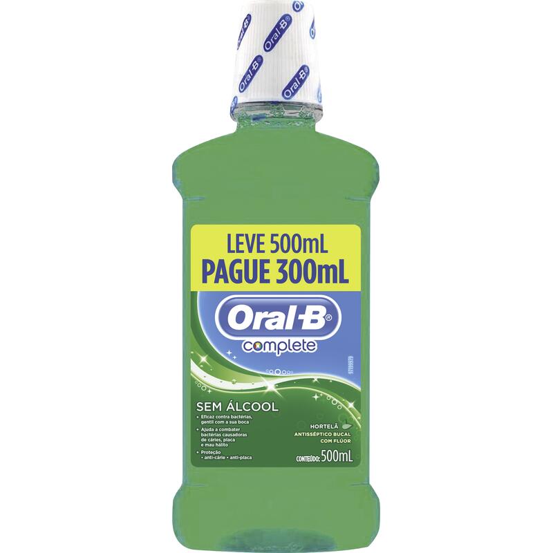 Antisséptico Bucal Oral-B Hortelã Frasco com 500ml