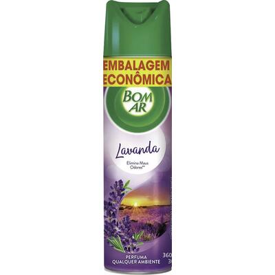 Desodorizador Aerossol Bom Ar Lavanda Tubo com 360ml