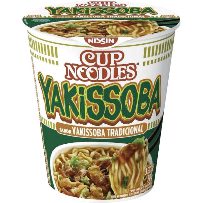 Macarrão Instantâneo Nissin Cup Noodles Yakissoba Copo com 70g