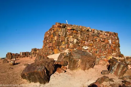 Agate House, a pueblo built from petrified wood in Petrified Forest National Park, Arizona