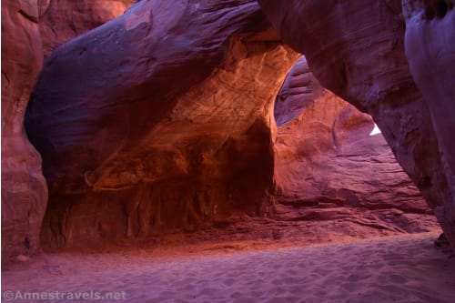 Momentary quiet at Sand Dune Arch, Arches National Park, Utah