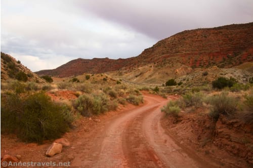 Moody evening on the Cache Valley Road, Arches National Park, Utah