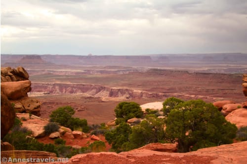 Cloudy evening at Grand View Point.  I enjoyed the views, but I also really enjoyed identifying features in the Maze, which is very visible from this area.  Island in the Sky District of Canyonlands National Park, Utah