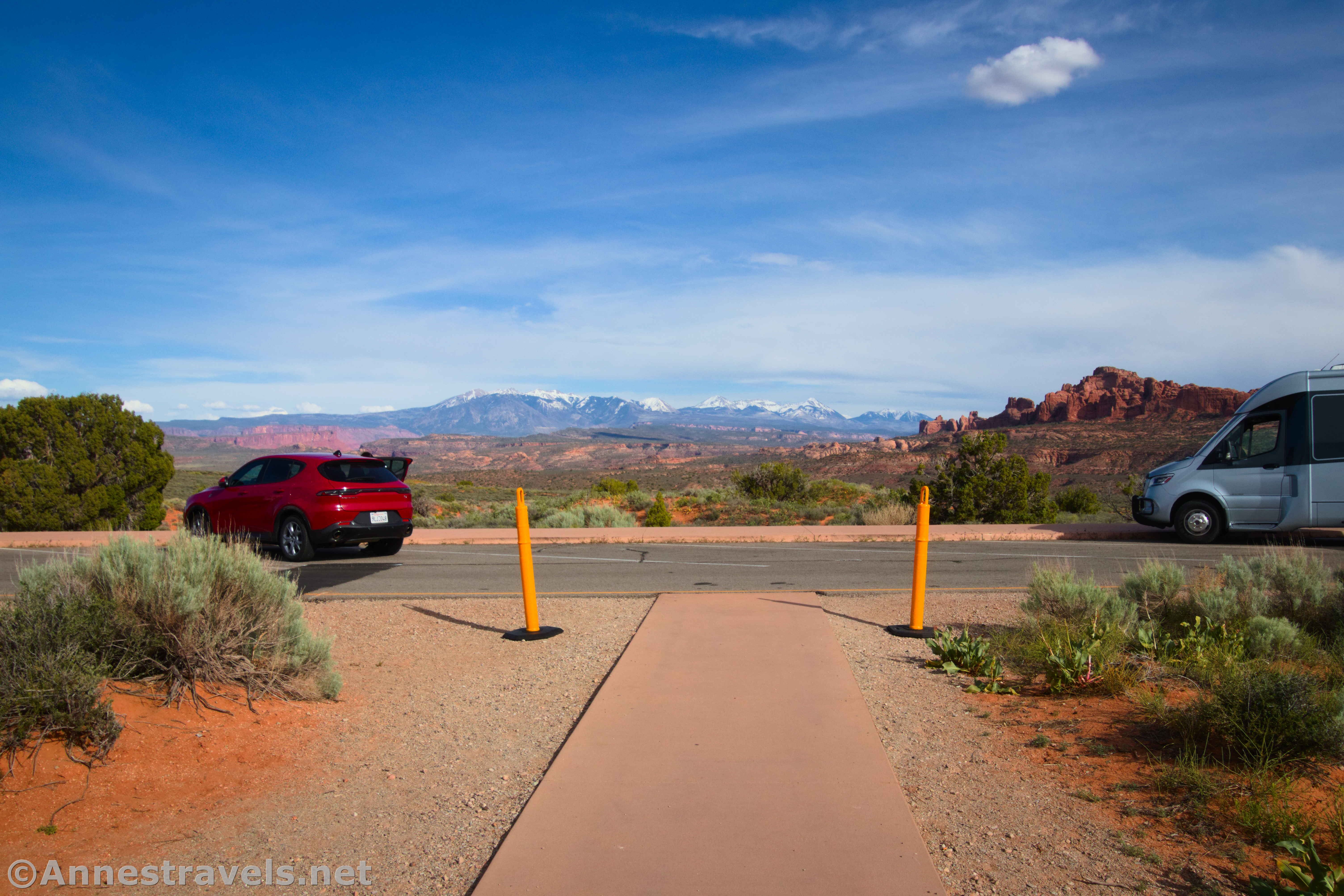 The La Sal Mountains from the picnic area at Panorama Point, Arches National Park, Utah