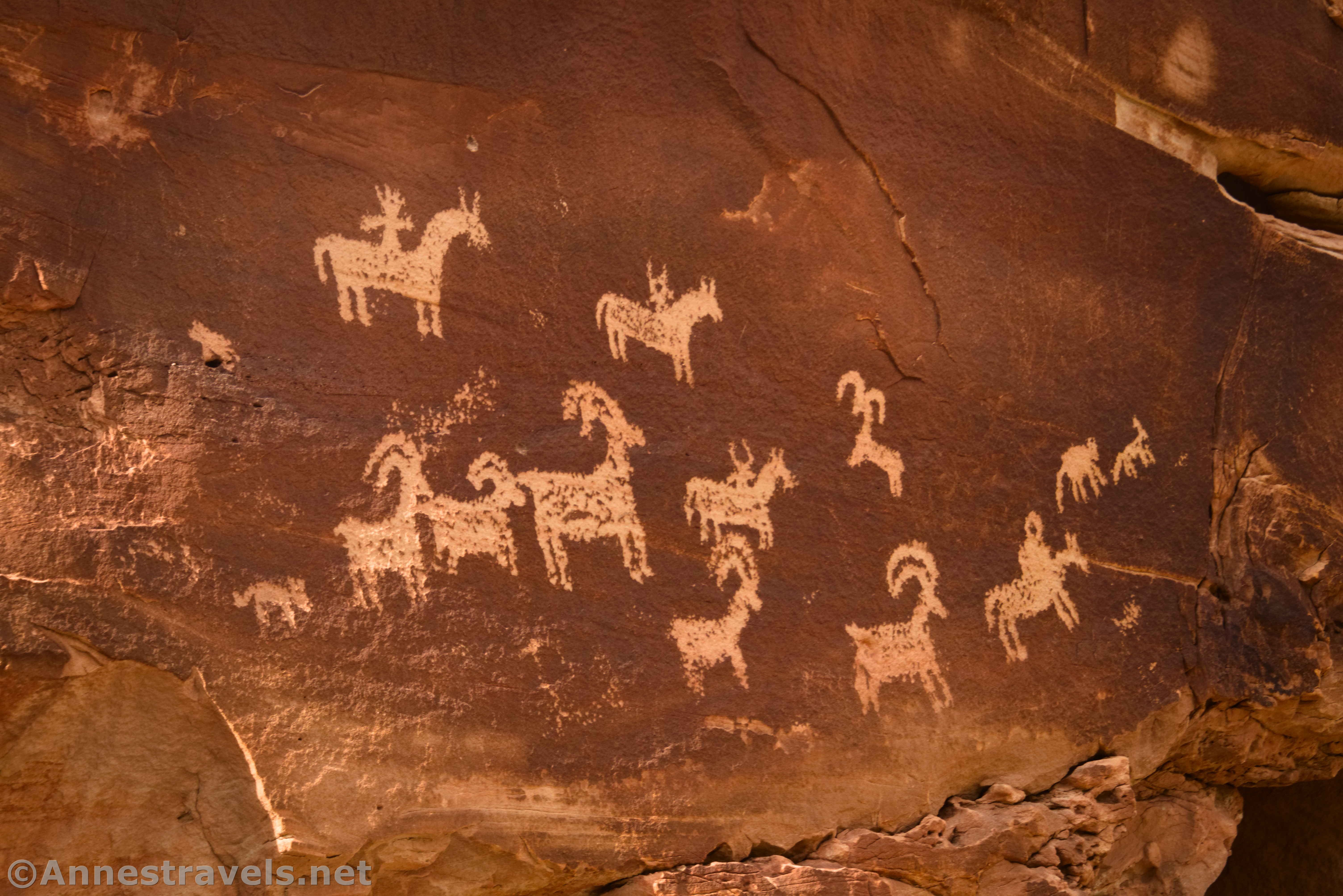 Rock art near Wolfe Ranch, Arches National Park, Utah