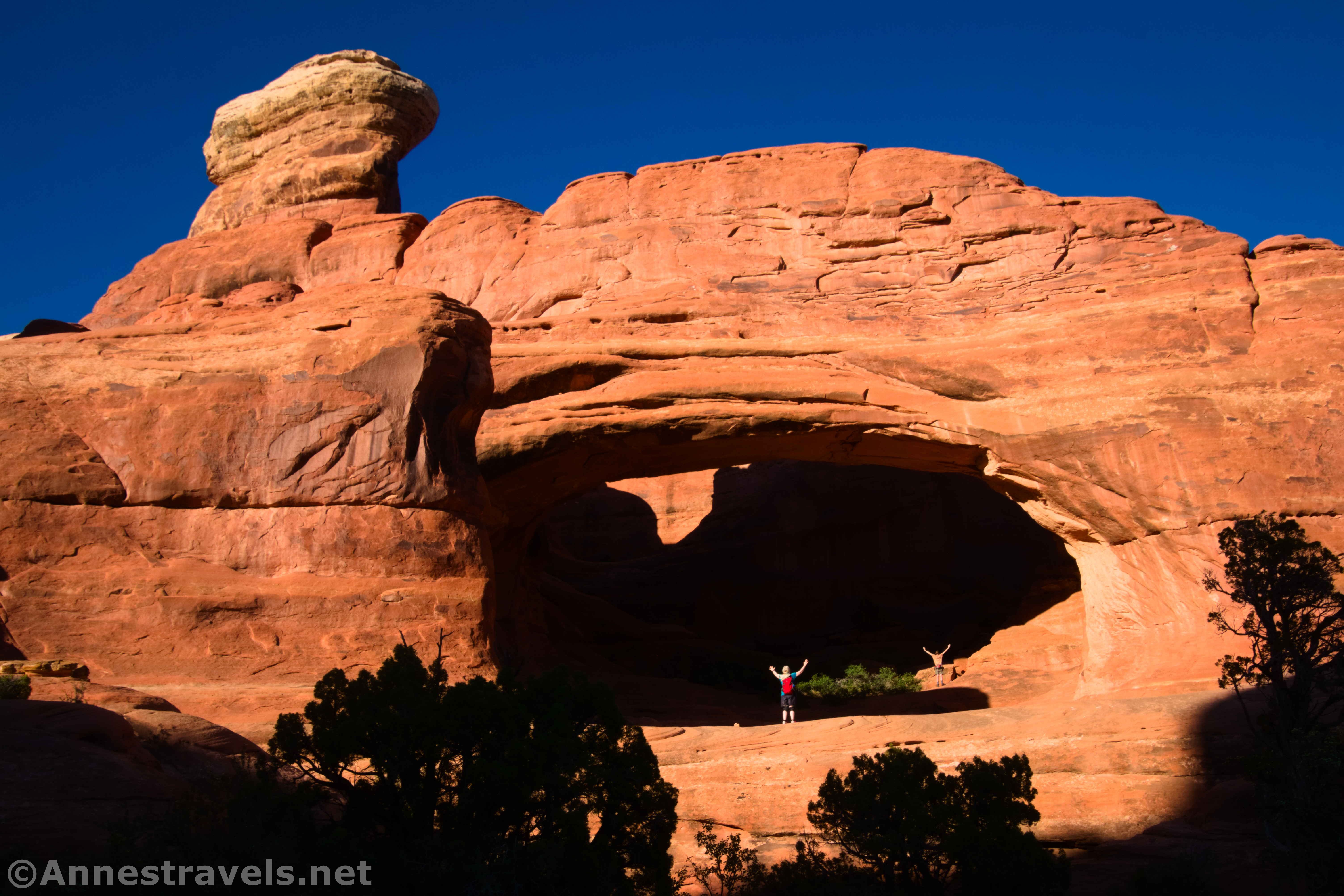 Evening at Tower Arch... notice the tiny people in the arch, Arches National Park, Utah