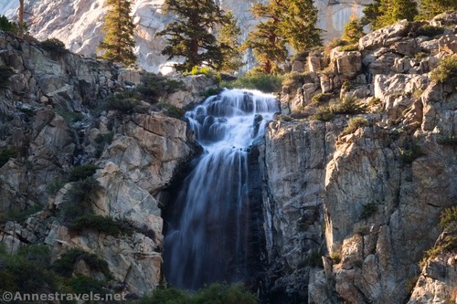 An unnamed waterfall below Golden Trout Lakes, Inyo National Forest, California.  I call it Queen Anne's Lace Falls, just because I thought it fit.