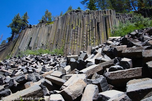 The basalt columns of Devils Postpile National Monument, California