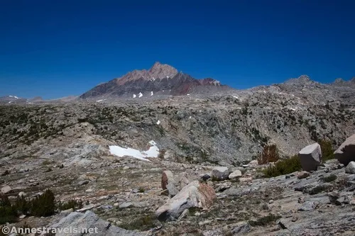 Looking across Piute Pass to Humphreys Peak, Inyo National Forest, California