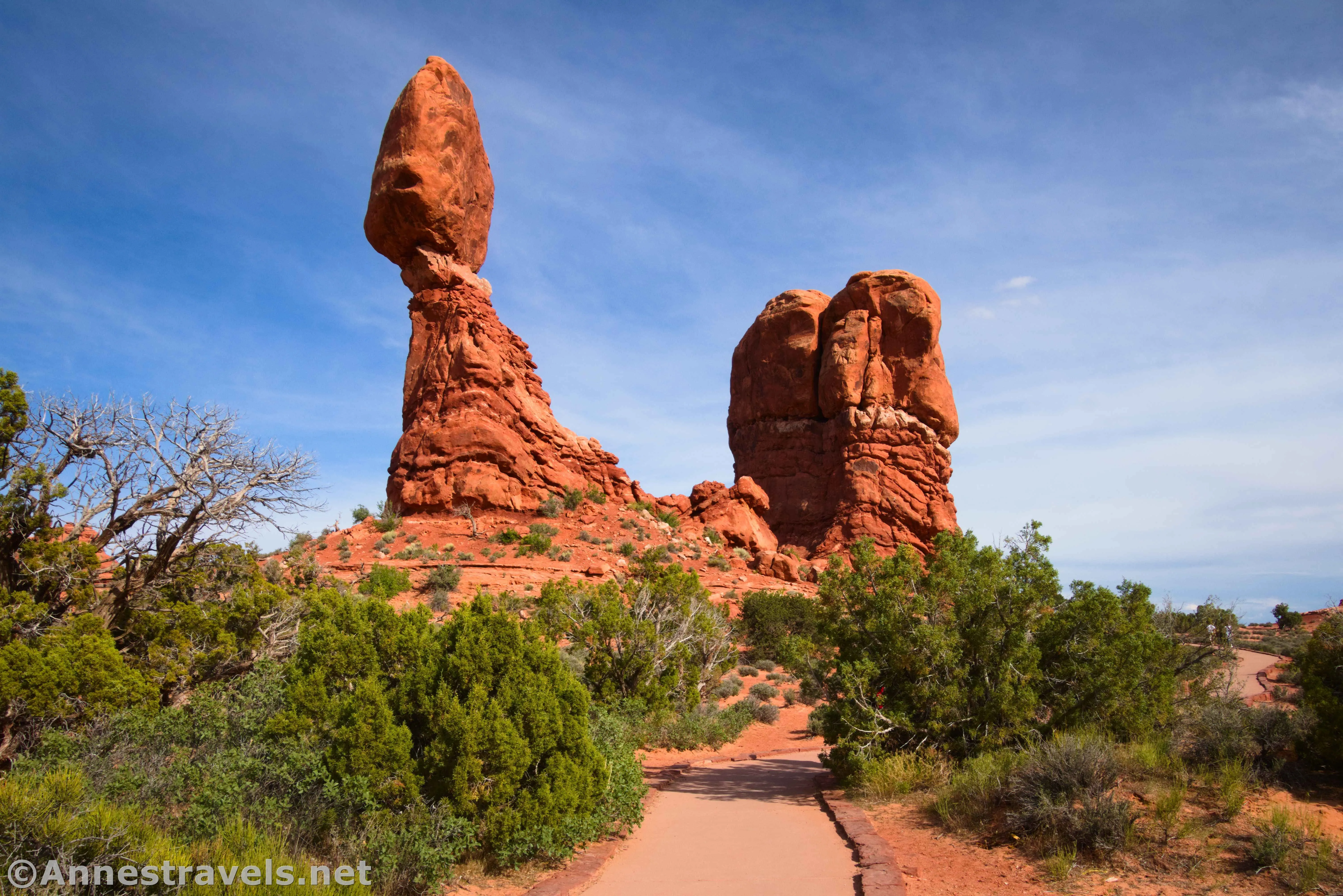 The Balanced Rock in Arches National Park, Utah