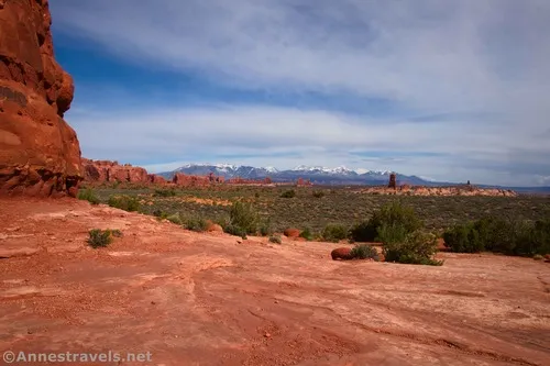 Views from the east side of the Balanced Rock, Arches National Park, Utah