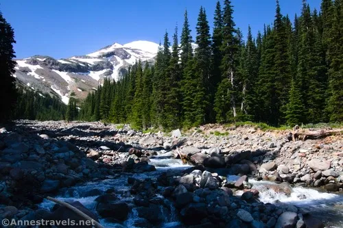 Our snack site along the Inter Fork en route to the Climber's Trail and Glacier Basin, Mount Rainier National Park, Washington