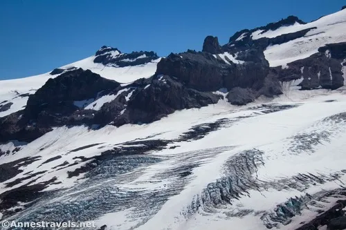 K Spire over the Emmons Glacier from the Climber's Trail, Mount Rainier National Park, Washington