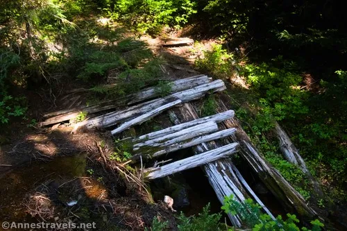 One of the old bridges on the old road up toward Glacier Basin, Mount Rainier National Park, Washington