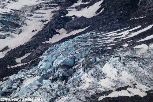 Crevasses in the Emmons Glacier from the Climber's Trail, Mount Rainier National Park, Washington