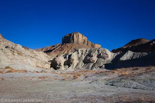 Looking back up the upper part of Resurrection Canyon toward the butte we parked beneath, Glen Canyon National Recreation Area, Utah