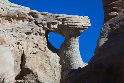 An arch in the canyon - I call this Tuscan Pillar Arch.  Resurrection Canyon, Glen Canyon National Recreation Area, Utah