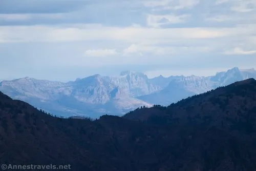 Absaroka Peaks in the sunshine from Avalanche Peak, Yellowstone National Park, Wyoming