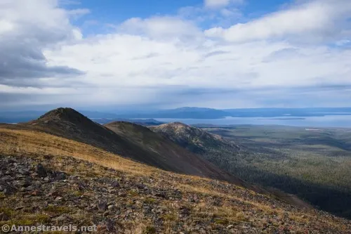 Looking south toward Yellowstone Lake from Avalanche Peak, Yellowstone National Park, Wyoming