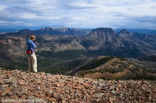 Views north toward Silvertip Peak from Avalanche Peak, Yellowstone National Park, Wyoming