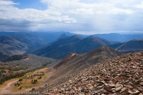 Views to the east - there is a trail that heads that way - from Avalanche Peak, Yellowstone National Park, Wyoming