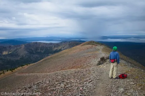 Views toward Yellowstone Lake from the false summit on Avalanche Peak, Yellowstone National Park, Wyoming