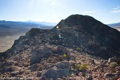 Hiking up the final ridge toward Lake Hill, Death Valley National Park, California