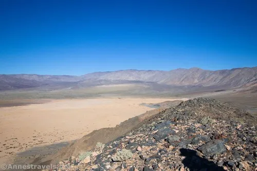 Looking north toward the Panamint Dunes from Lake Hill, Death Valley National Park, California