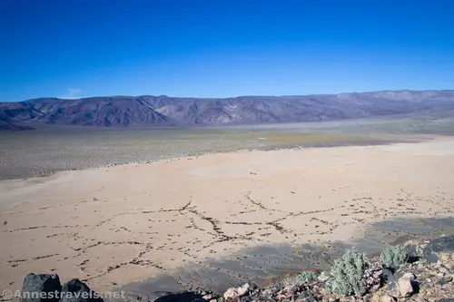 The Panamint Valley Playa & canyons below the Darwin Plateau from Lake Hill, Death Valley National Park, California