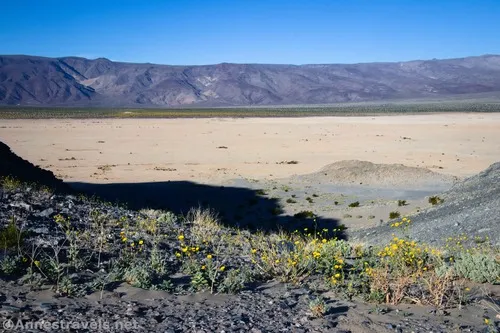 Looking down on the Playa from Lake Hill, Death Valley National Park, California