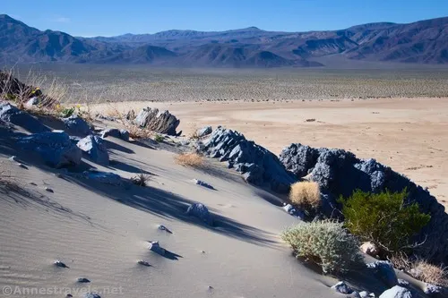 Sand on the way up to the fourth false summit of Lake Hill, Death Valley National Park, California