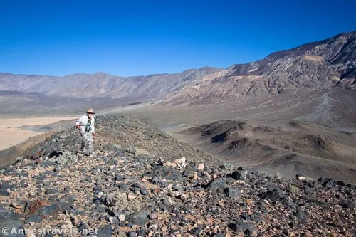 Ascending the final push to the top of Lake Hill, Death Valley National Park, California