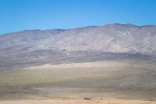 Closeup of the Panamint Dunes from Lake Hill, Death Valley National Park, California