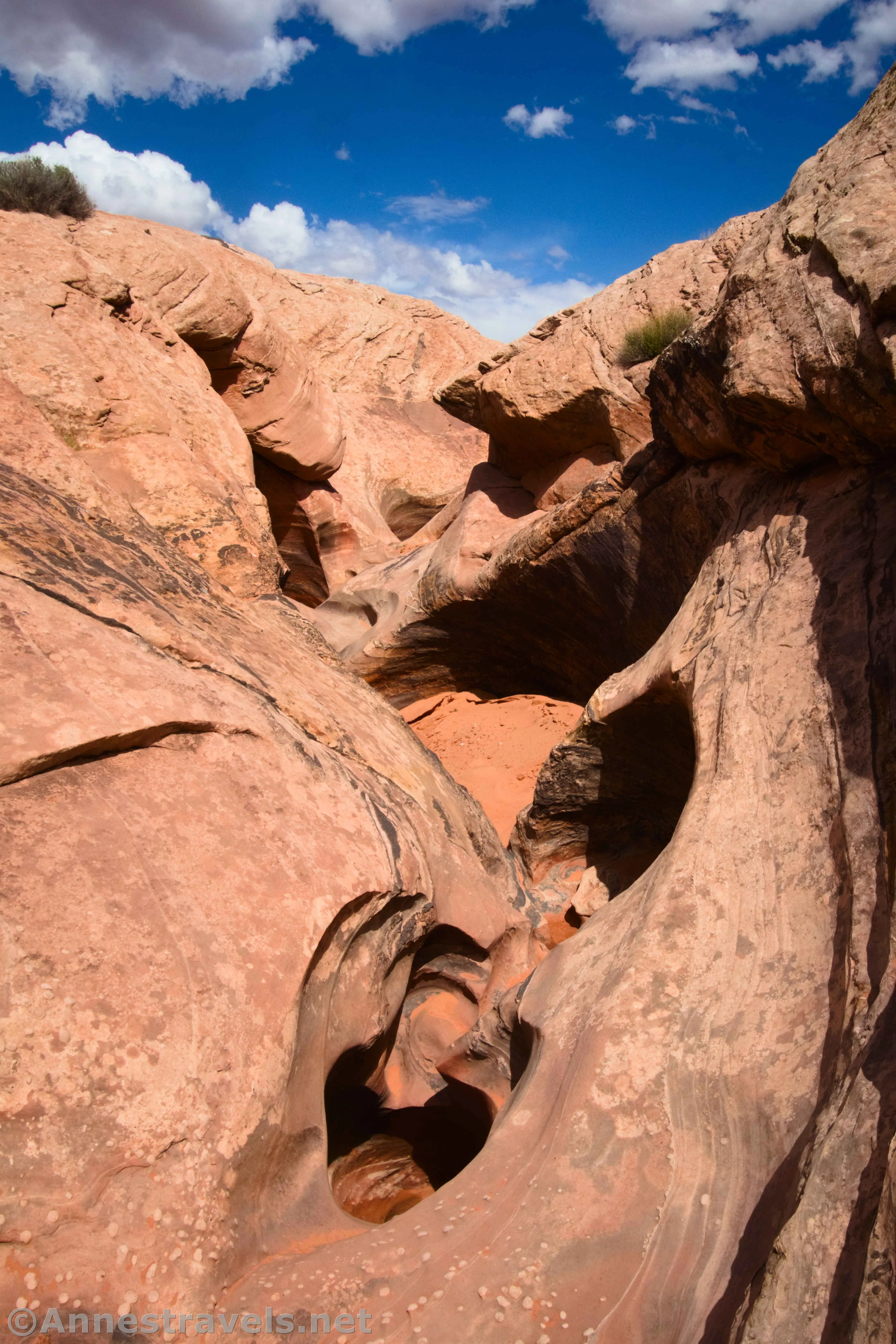 A few of the potholes in Willow Springs Canyon, Willow Springs Canyon, Arches National Park, Utah