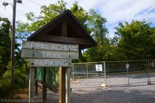 The McAfee Knob parking area, Jefferson National Forest, Virginia