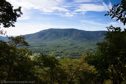 Peek-a-boo views near the kiosk en route to McAfee Knob, Jefferson National Forest, Virginia