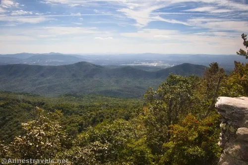 Views toward the Roanoke Airport from McAfee Knob, Jefferson National Forest, Virginia