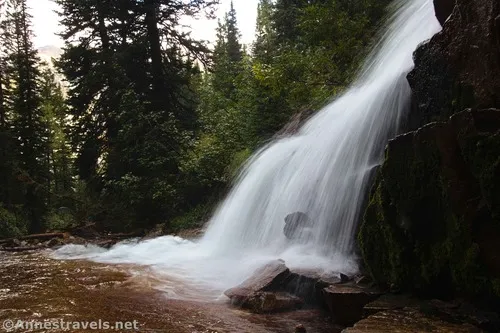 Sideview of the bottom of Gloria Falls, Uinta-Wasatch-Cache National Forest, Utah