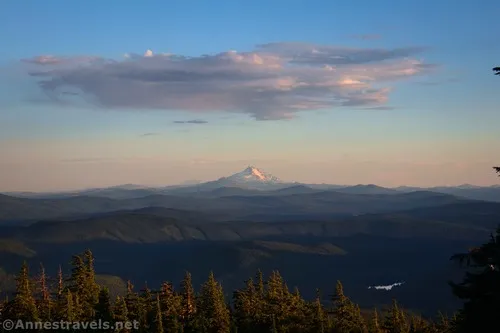 Sunset on Mt. Jefferson from the PCT near the Timberline Lodge, Mount Hood National Forest, Washington